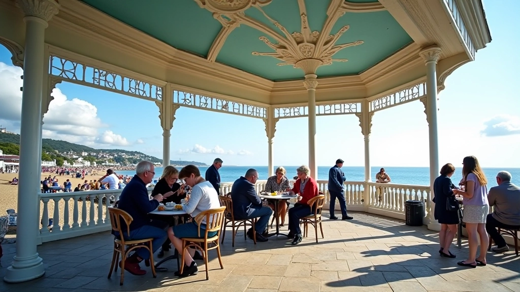 Bandstand social gathering