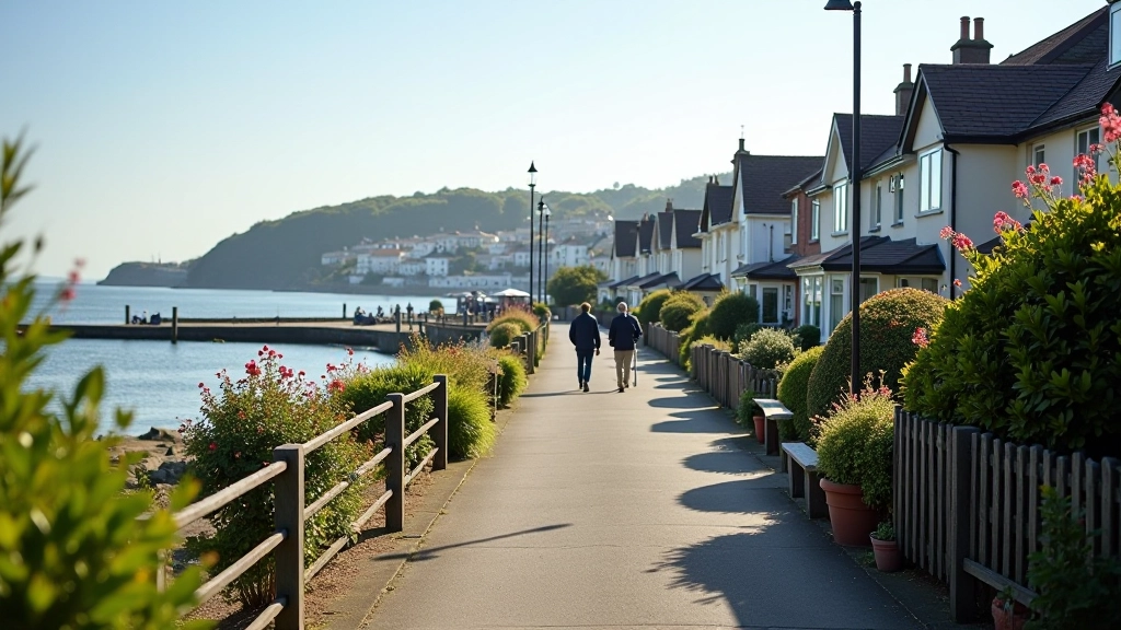 Greystones seafront with quiet coastal village atmosphere and seaside charm
