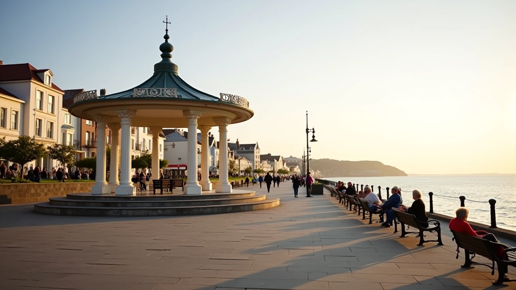 Bray promenade with Victorian bandstand and seaside architecture